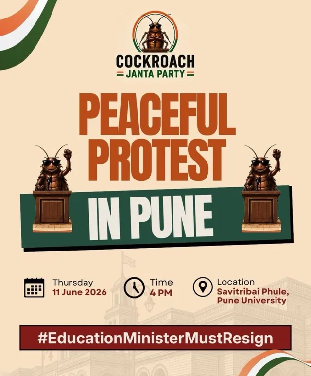 Cockroach Janta Party Pune Protest: June 11 SPPU Student Rally Detailed⁠